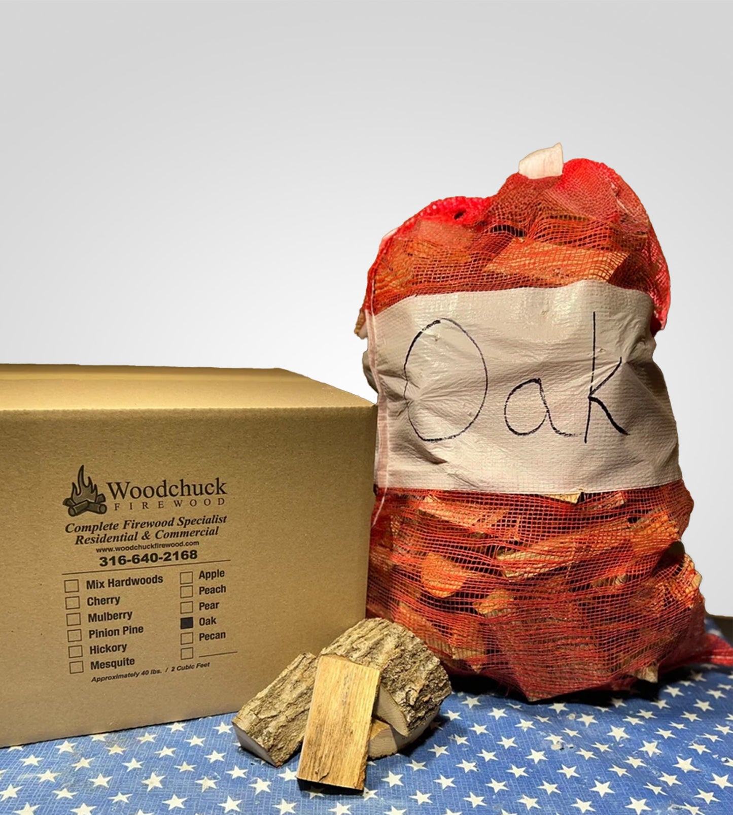 Red Oak Mini Logs 8” 40lbs Box
