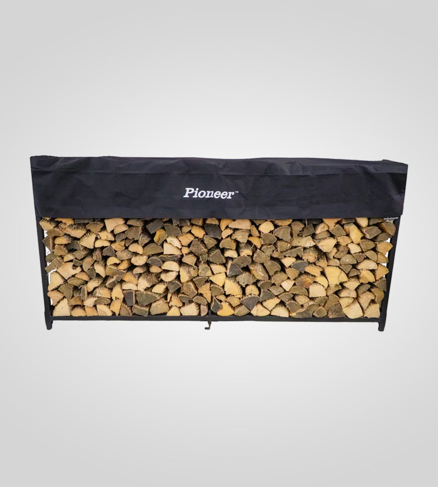 The Woodhaven 8' Pioneer Firewood Rack With Cover