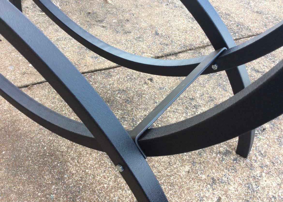 The Woodhaven 3ft Crescent Firewood Rack