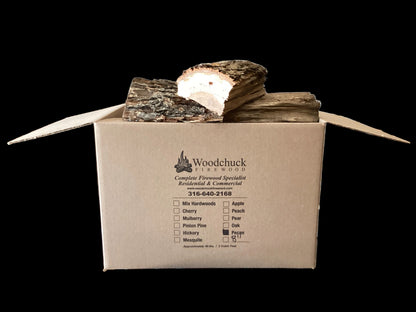 Pecan Mini Logs 8” 40lbs Box