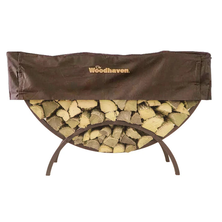 The Woodhaven 5ft Crescent Firewood Rack Woodchuck Firewood LLC