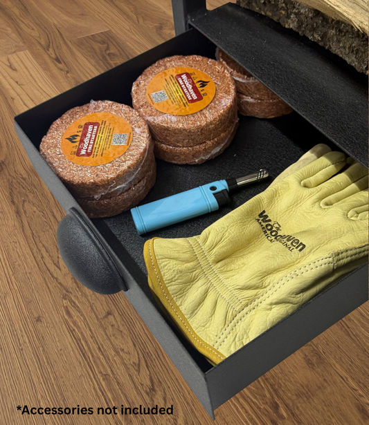 The Woodhaven Daniel Fireside Rack With Tray